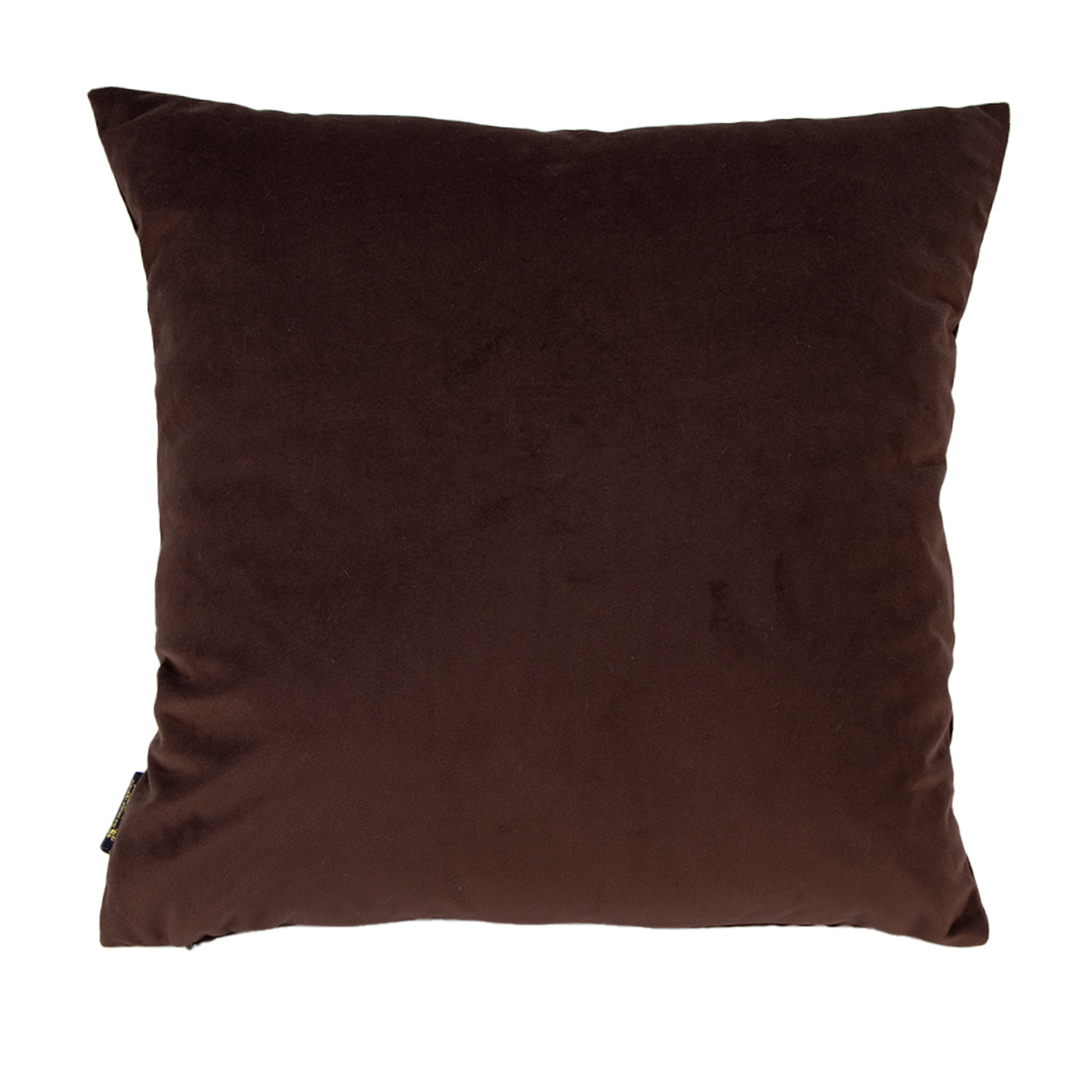 Malini Tiedup Bow Choc Velvet Square Cushion